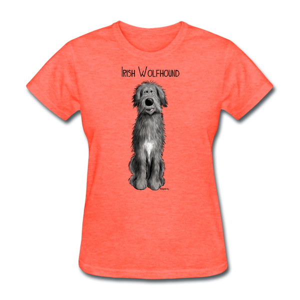 Irish Wolfhound Women's T-Shirt - heather coral