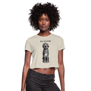 Irish Wolfhound Women's Cropped T-Shirt - dust