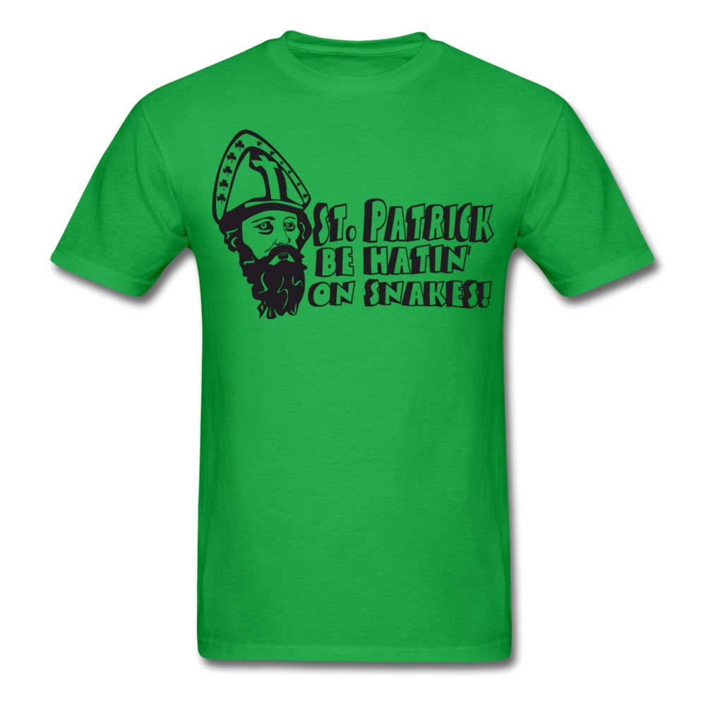St. Patrick Be Hatin On Snakes Men's T-Shirt - bright green