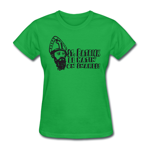 St. Patrick Be Hatin On Snakes Women's T-Shirt - bright green