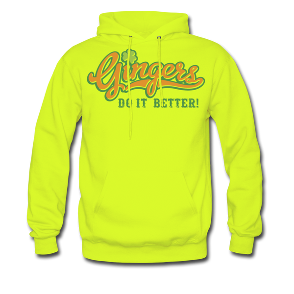 Gingers Do It Better! Men's Hoodie - safety green