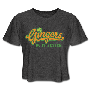 Gingers Do It Better! Women's Cropped T-Shirt - deep heather