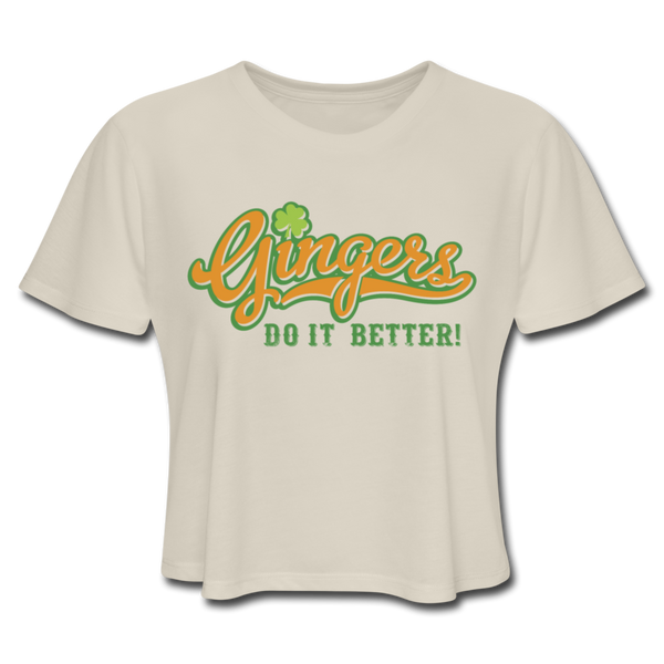 Gingers Do It Better! Women's Cropped T-Shirt - dust