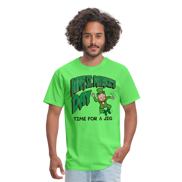 Happy St. Patrick's Day Time For A Jig Men's Classic T-Shirt - kiwi