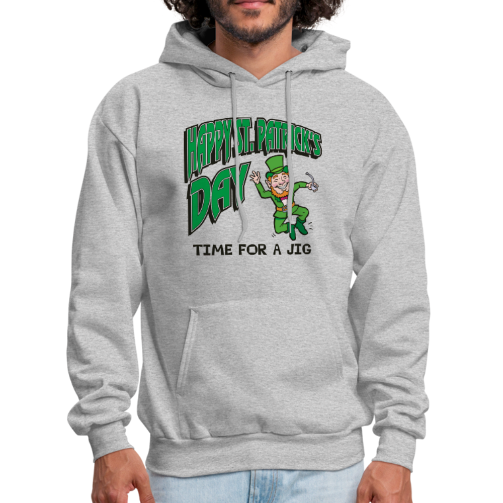 Happy St. Patrick's Day Time For A Jig Men's Hoodie - heather gray