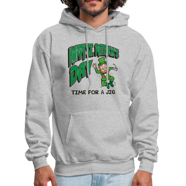 Happy St. Patrick's Day Time For A Jig Men's Hoodie - heather gray