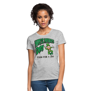 Happy St. Patrick's Day Time For A Jig Women's T-Shirt - heather gray