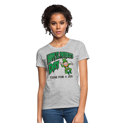 Happy St. Patrick's Day Time For A Jig Women's T-Shirt - heather gray