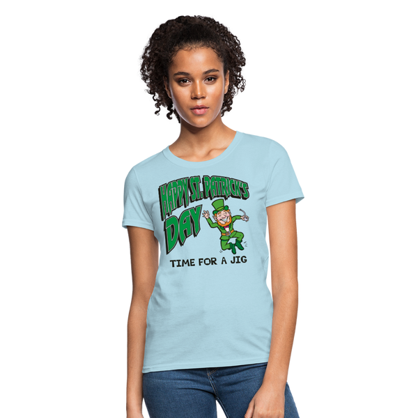 Happy St. Patrick's Day Time For A Jig Women's T-Shirt - powder blue