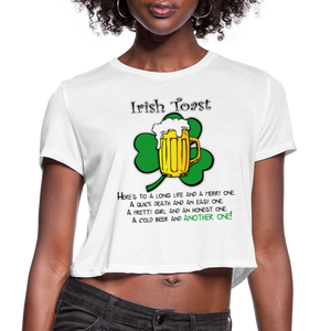 Irish Toast Women's Cropped T-Shirt - white