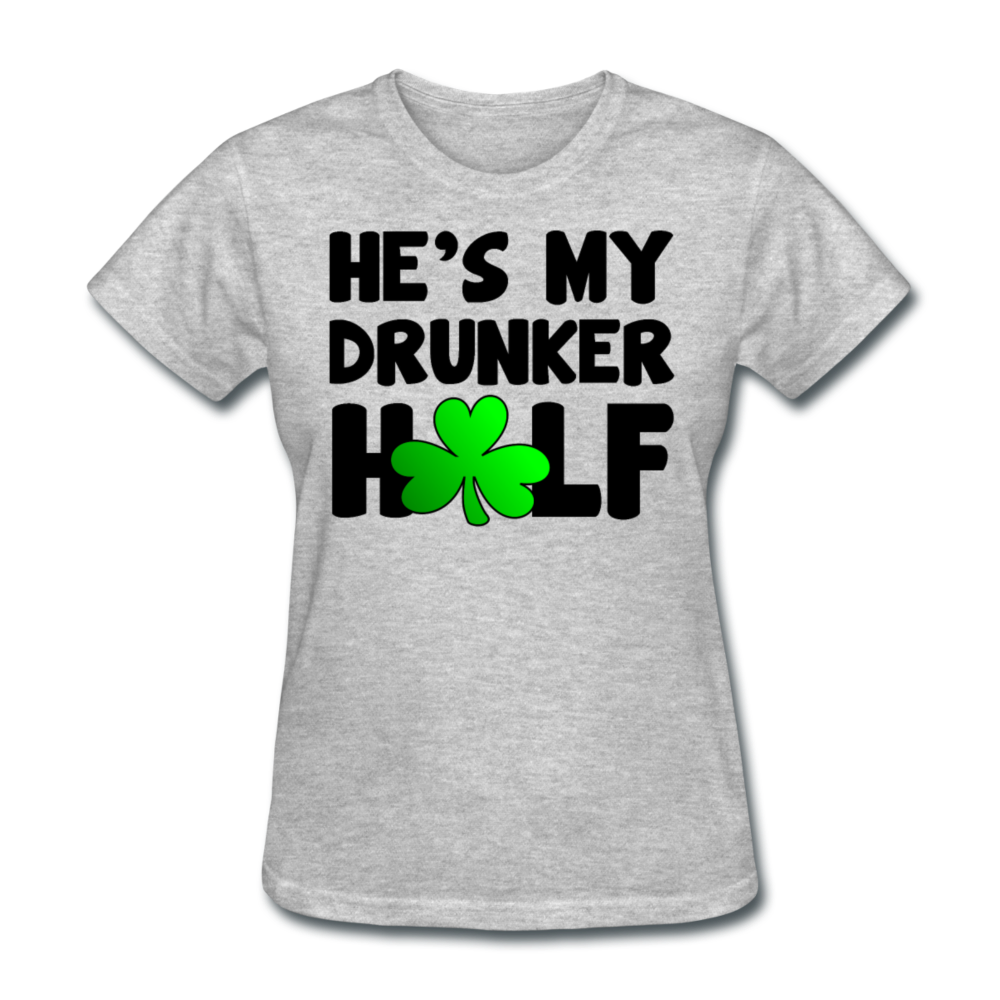 He's My Drunker Half Women's T-Shirt - heather gray