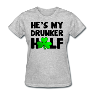 He's My Drunker Half Women's T-Shirt - heather gray