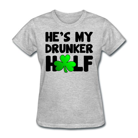 He's My Drunker Half Women's T-Shirt - heather gray