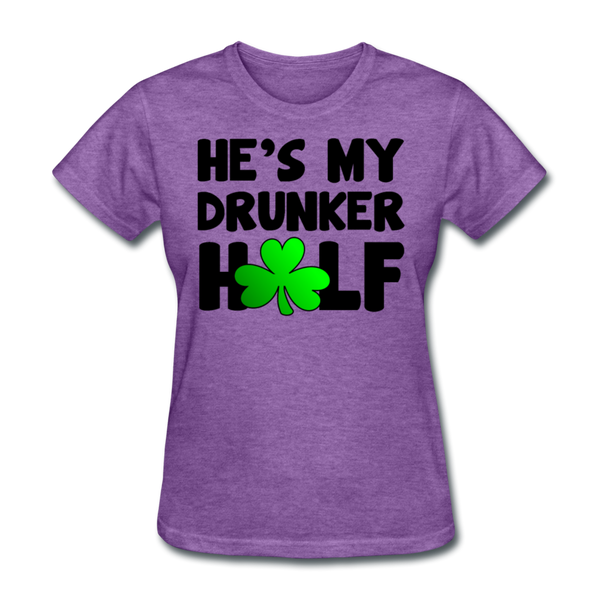 He's My Drunker Half Women's T-Shirt - purple heather