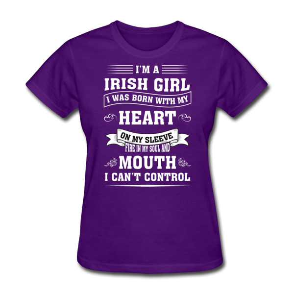 I'm A Irish Girl Women's T-Shirt - purple