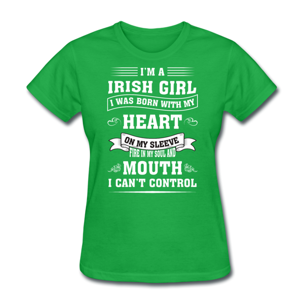 I'm A Irish Girl Women's T-Shirt - bright green