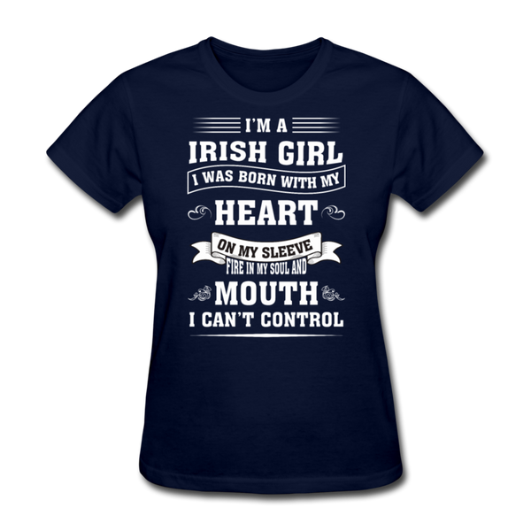 I'm A Irish Girl Women's T-Shirt - navy