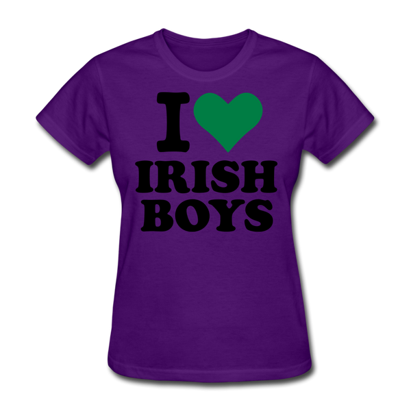 I Love Irish Boys Women's T-Shirt - purple