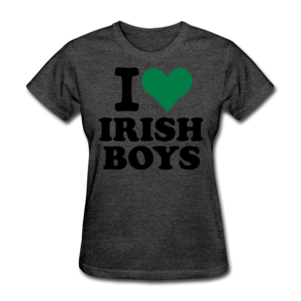 I Love Irish Boys Women's T-Shirt - heather black