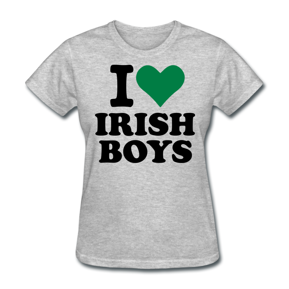 I Love Irish Boys Women's T-Shirt - heather gray