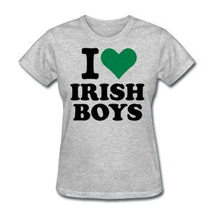 I Love Irish Boys Women's T-Shirt - heather gray