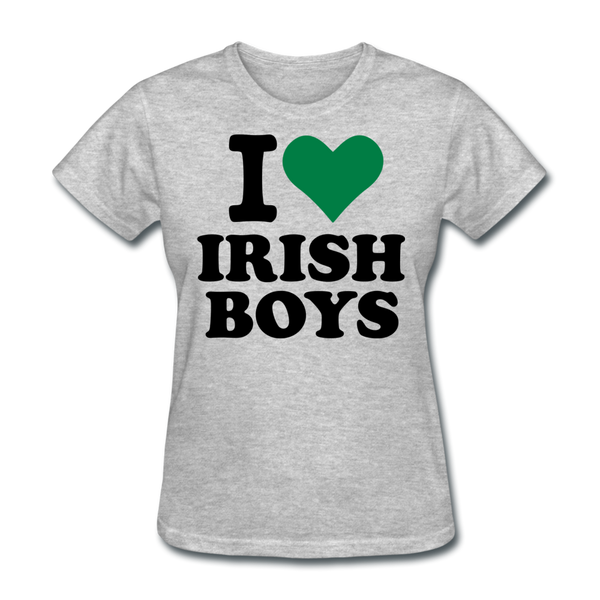 I Love Irish Boys Women's T-Shirt - heather gray