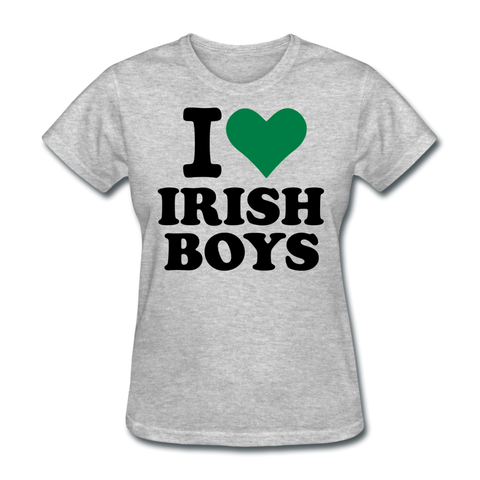 I Love Irish Boys Women's T-Shirt - heather gray