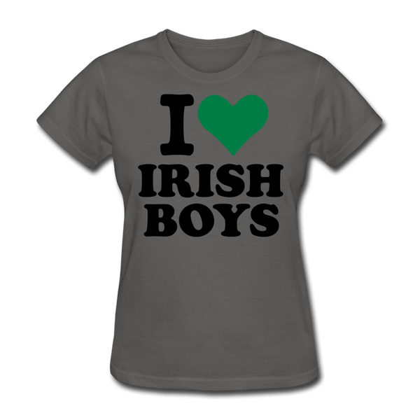 I Love Irish Boys Women's T-Shirt - charcoal