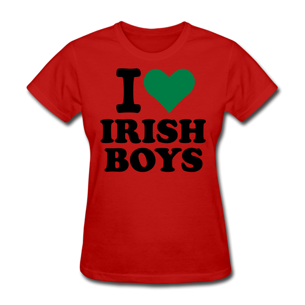 I Love Irish Boys Women's T-Shirt - red