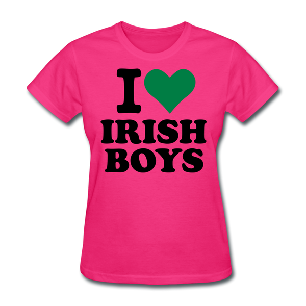 I Love Irish Boys Women's T-Shirt - fuchsia