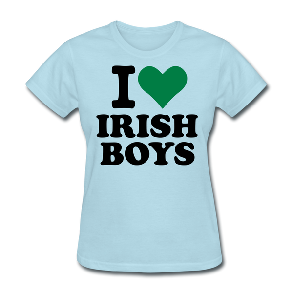 I Love Irish Boys Women's T-Shirt - powder blue