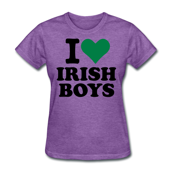 I Love Irish Boys Women's T-Shirt - purple heather