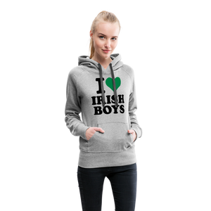 I Love Irish Boys Women’s Premium Hoodie - heather gray