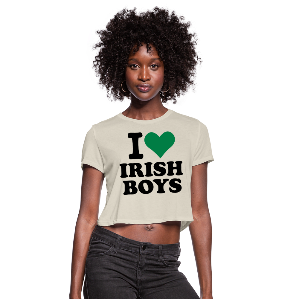 I Love Irish Boys Women's Cropped T-Shirt - dust