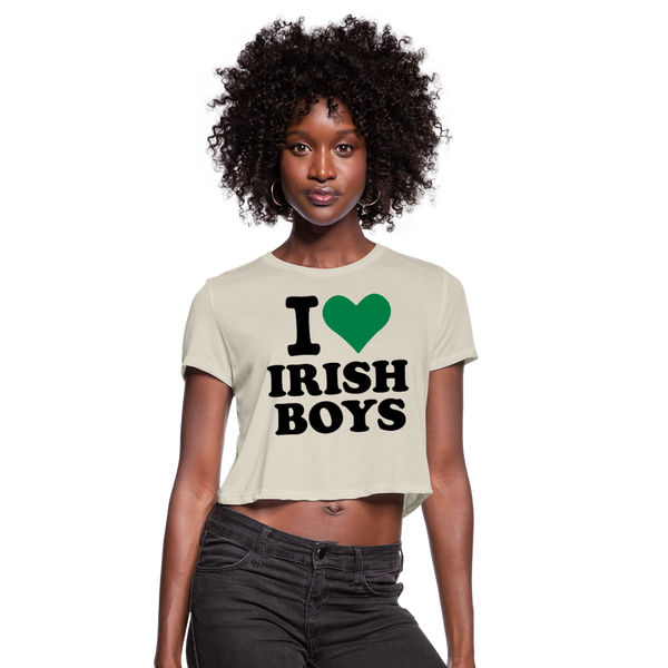 I Love Irish Boys Women's Cropped T-Shirt - dust