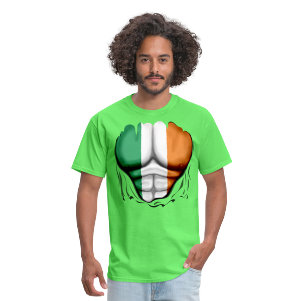 Ireland Flag Ripped Abs Men's Classic T-Shirt - kiwi