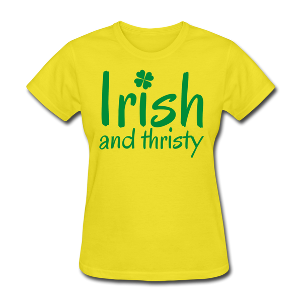 Irish & Thirsty Women's T-Shirt - yellow