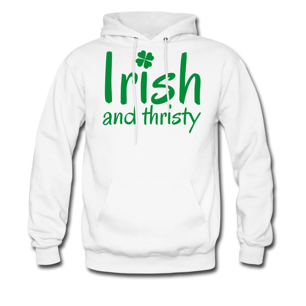 Irish & Thirsty Men's Hoodie - white