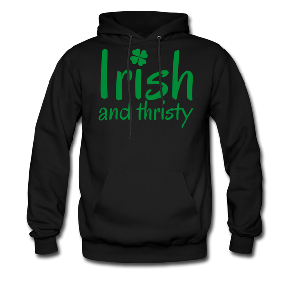Irish & Thirsty Men's Hoodie - black
