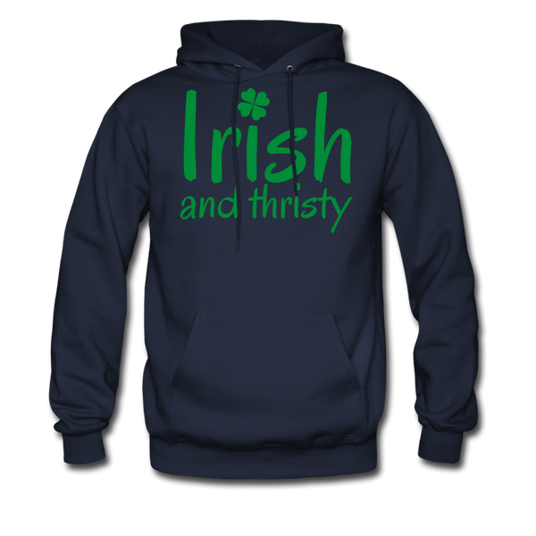 Irish & Thirsty Men's Hoodie - navy