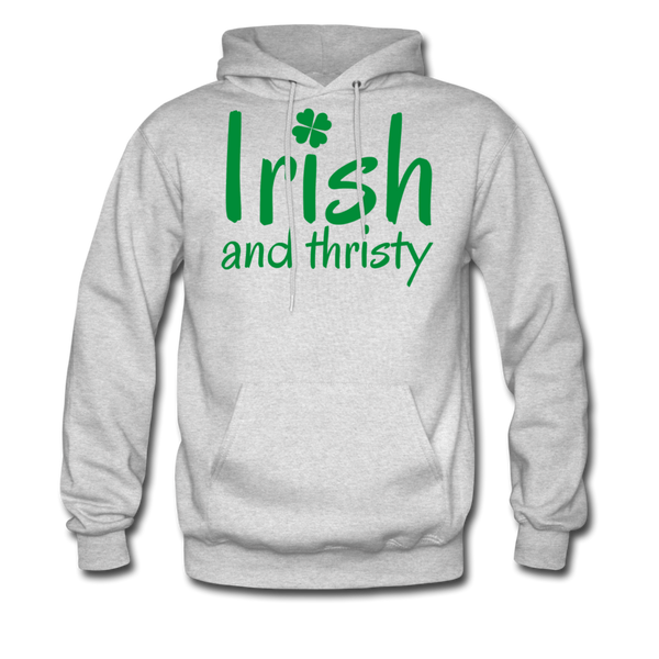 Irish & Thirsty Men's Hoodie - ash 