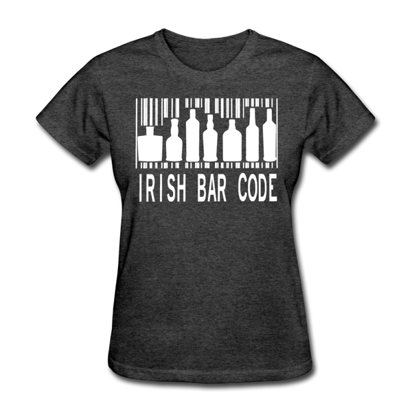Irish Bar Code Women's T-Shirt - heather black