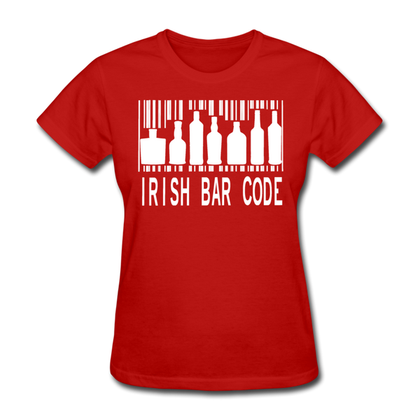 Irish Bar Code Women's T-Shirt - red