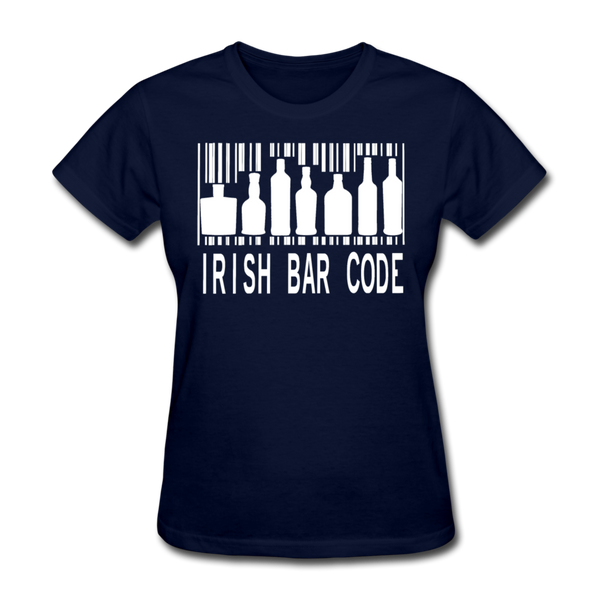 Irish Bar Code Women's T-Shirt - navy