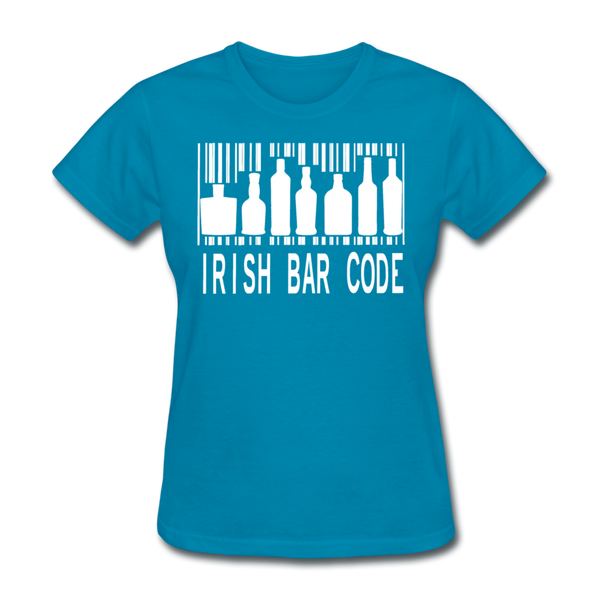 Irish Bar Code Women's T-Shirt - turquoise