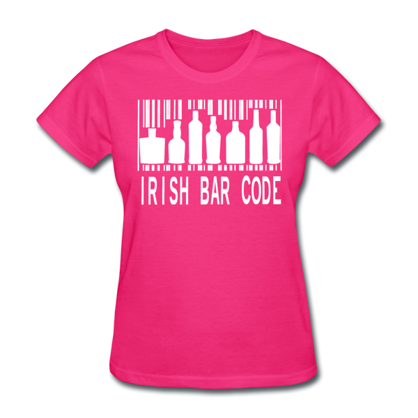 Irish Bar Code Women's T-Shirt - fuchsia