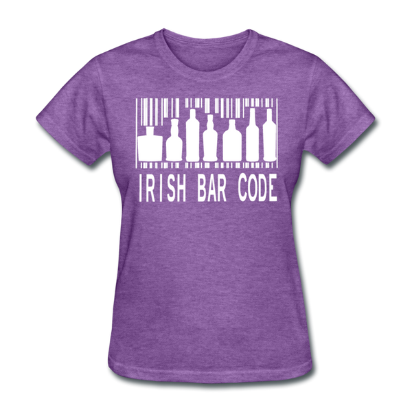 Irish Bar Code Women's T-Shirt - purple heather