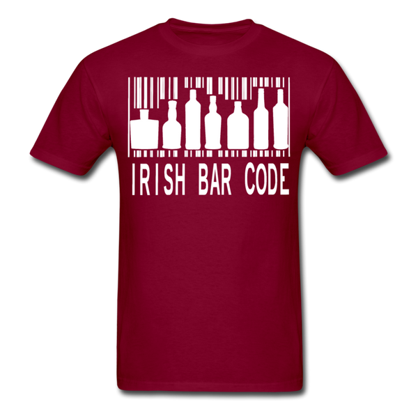 Irish Bar Code Men's Classic T-Shirt - burgundy