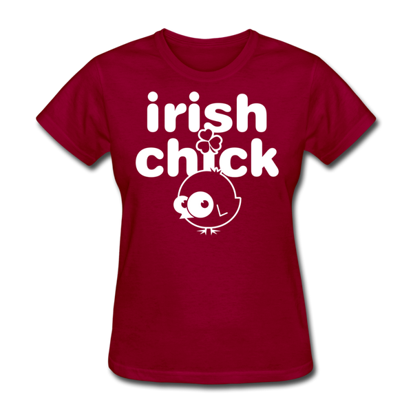 Irish Chick Women's T-Shirt - dark red