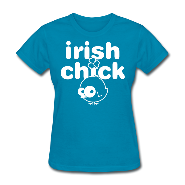 Irish Chick Women's T-Shirt - turquoise